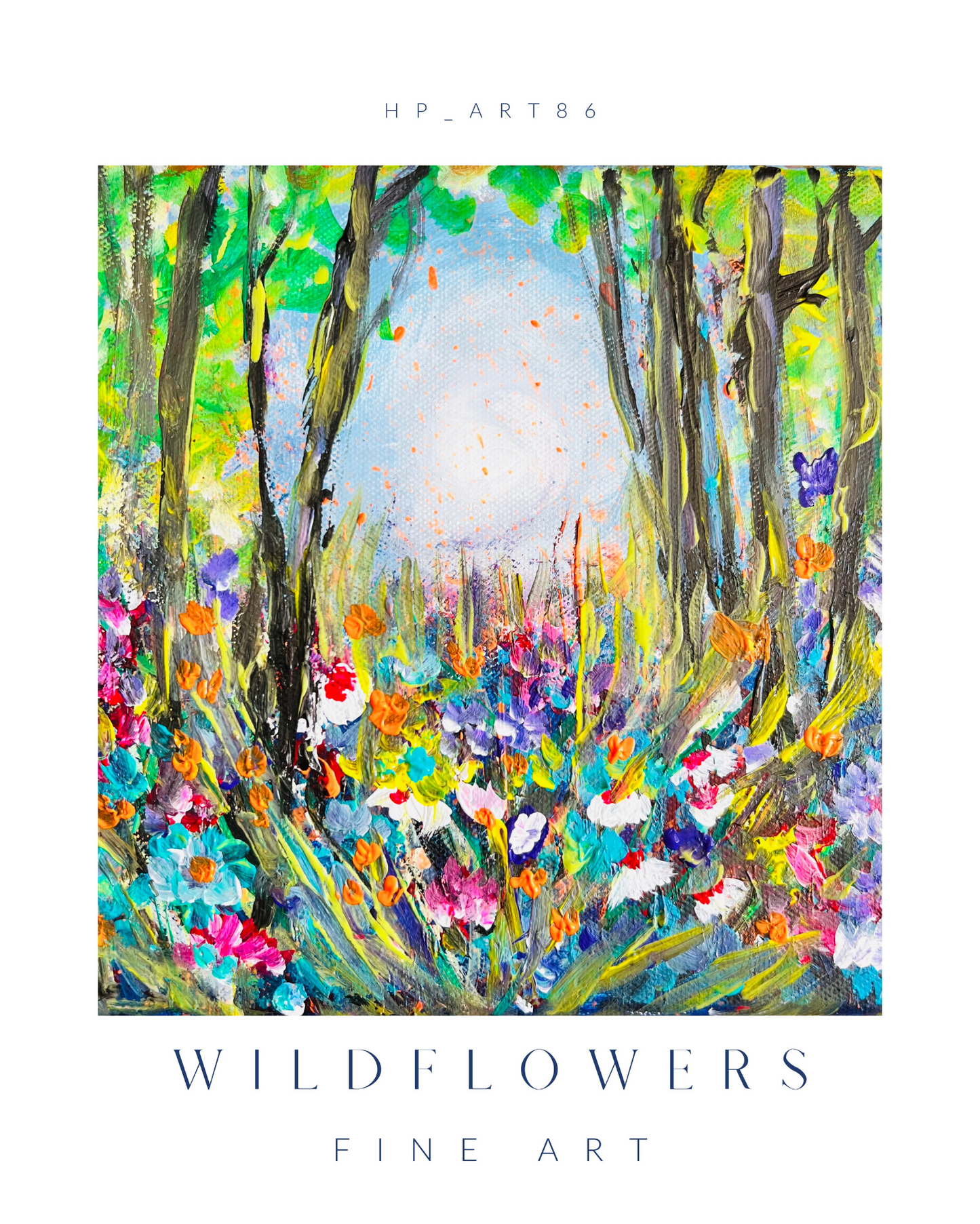 Set of 3 art prints Wildflowers collection