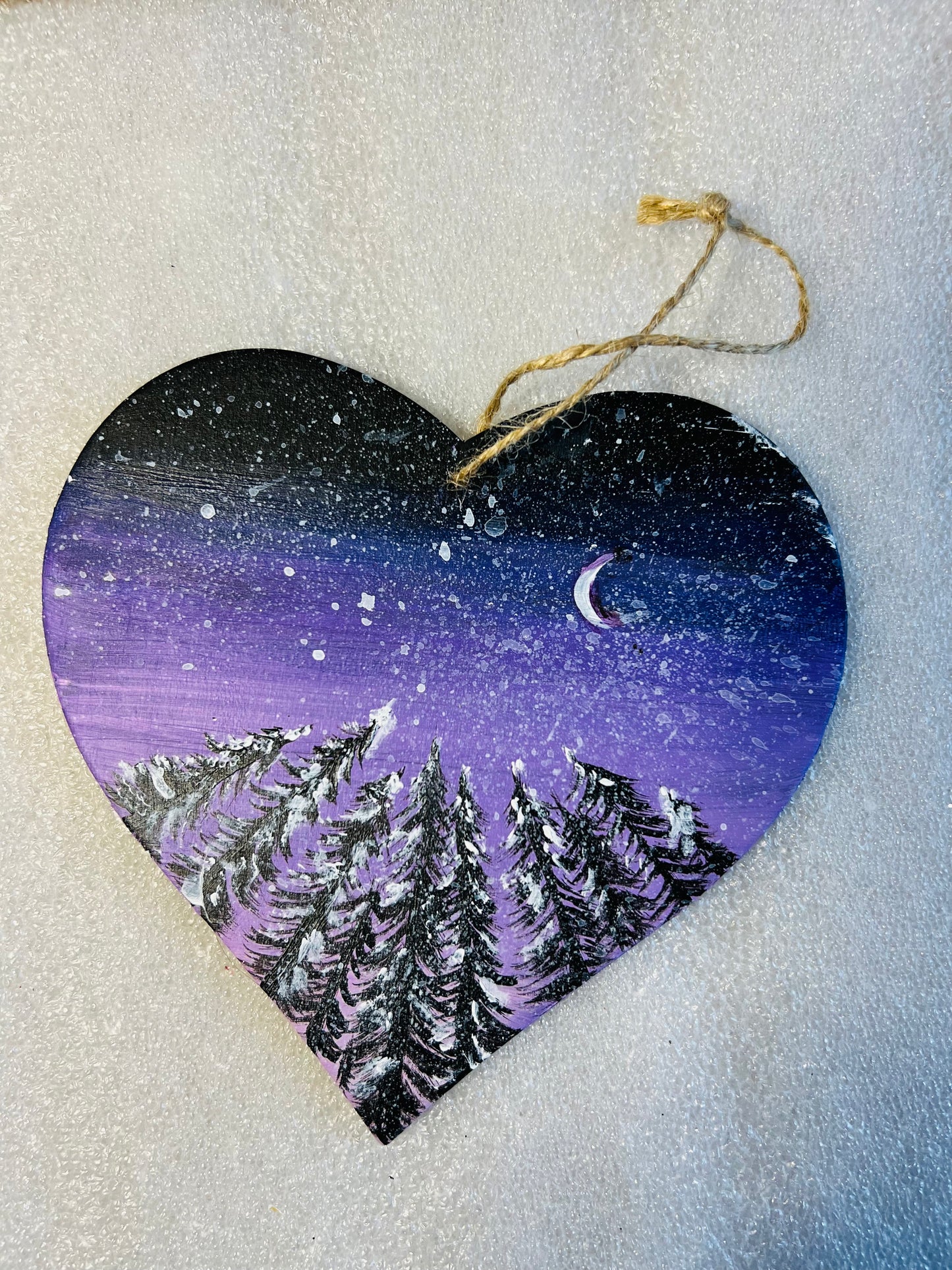 Hanging Heart ORIGINAL ART Decoration 15 cm