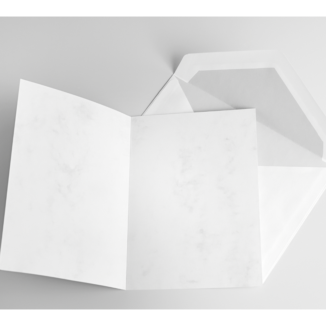 A6 GREETING CARD - WHITE ROSES