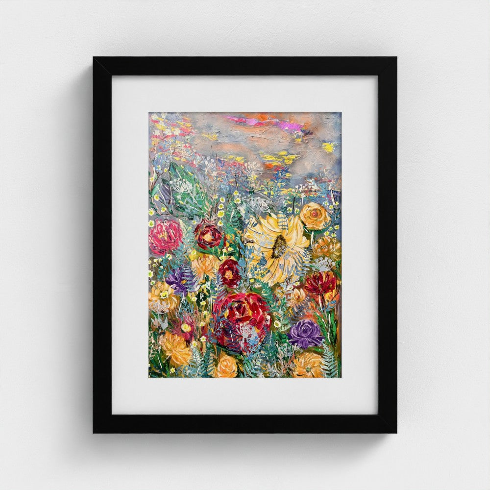 BORN TO BE WILDFLOWERS | Mounted Print | Framed