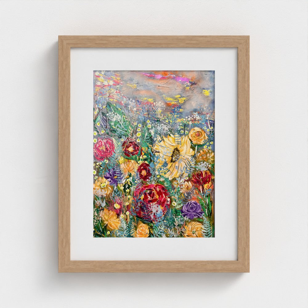 BORN TO BE WILDFLOWERS | Mounted Print | Framed
