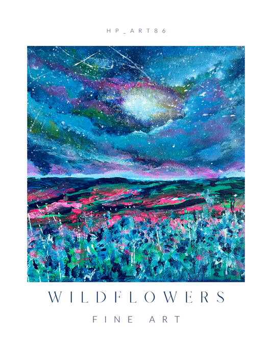 Set of 3 art prints Wildflowers collection