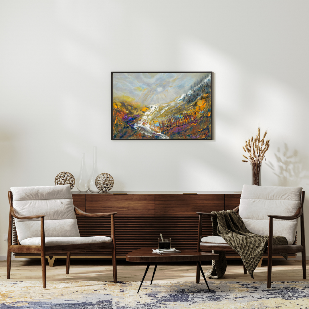 Enlightening Giclée Fine Art Print – Golden and Bronze Light Artwork NO FRAME