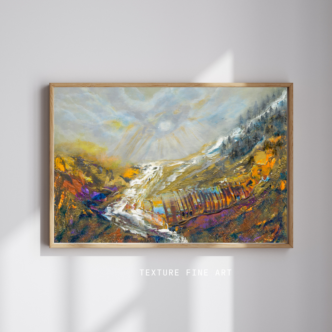 Enlightening Giclée Fine Art Print – Golden and Bronze Light Artwork NO FRAME