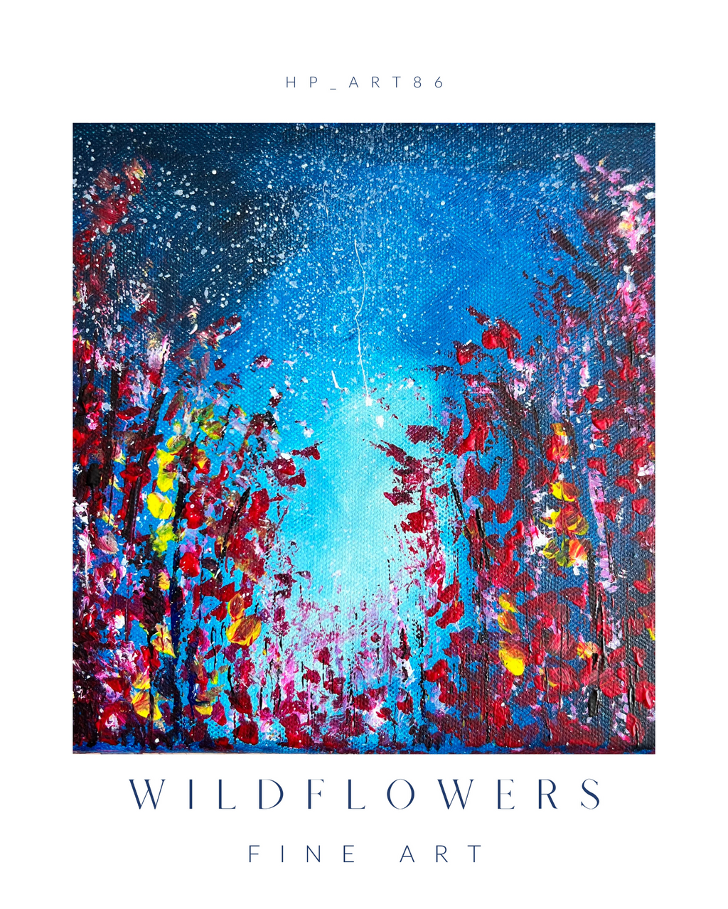 Set of 3 art prints Wildflowers collection 16x20" 40x50cm