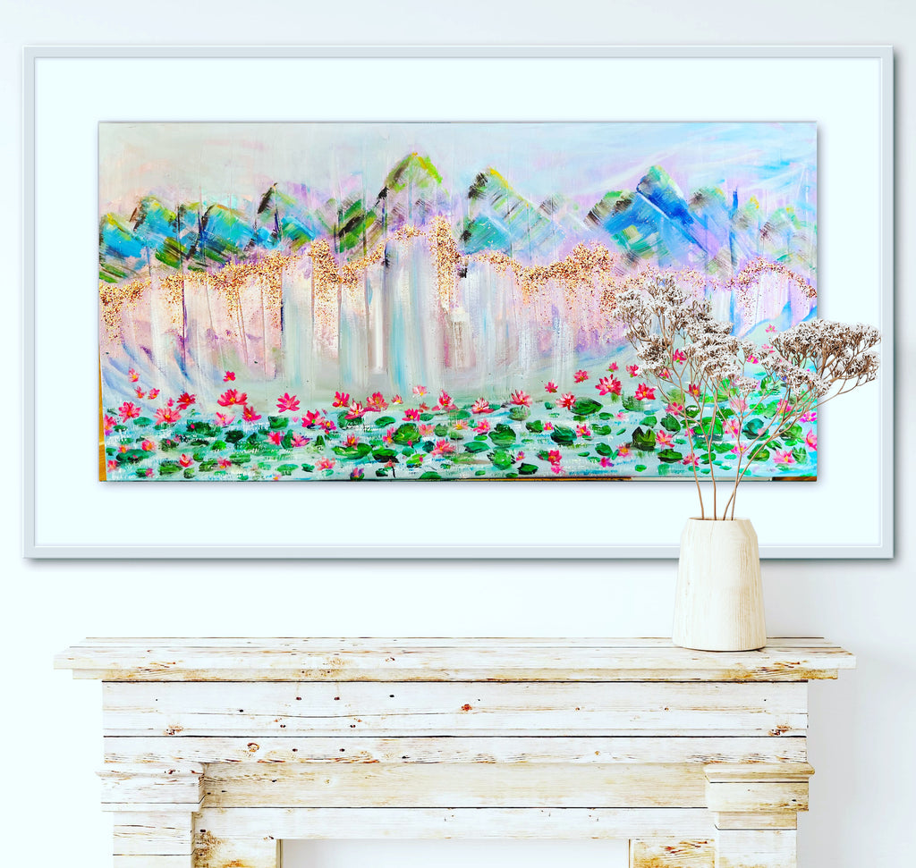 WATERLILY VALLEY Canvas print 50x25cm