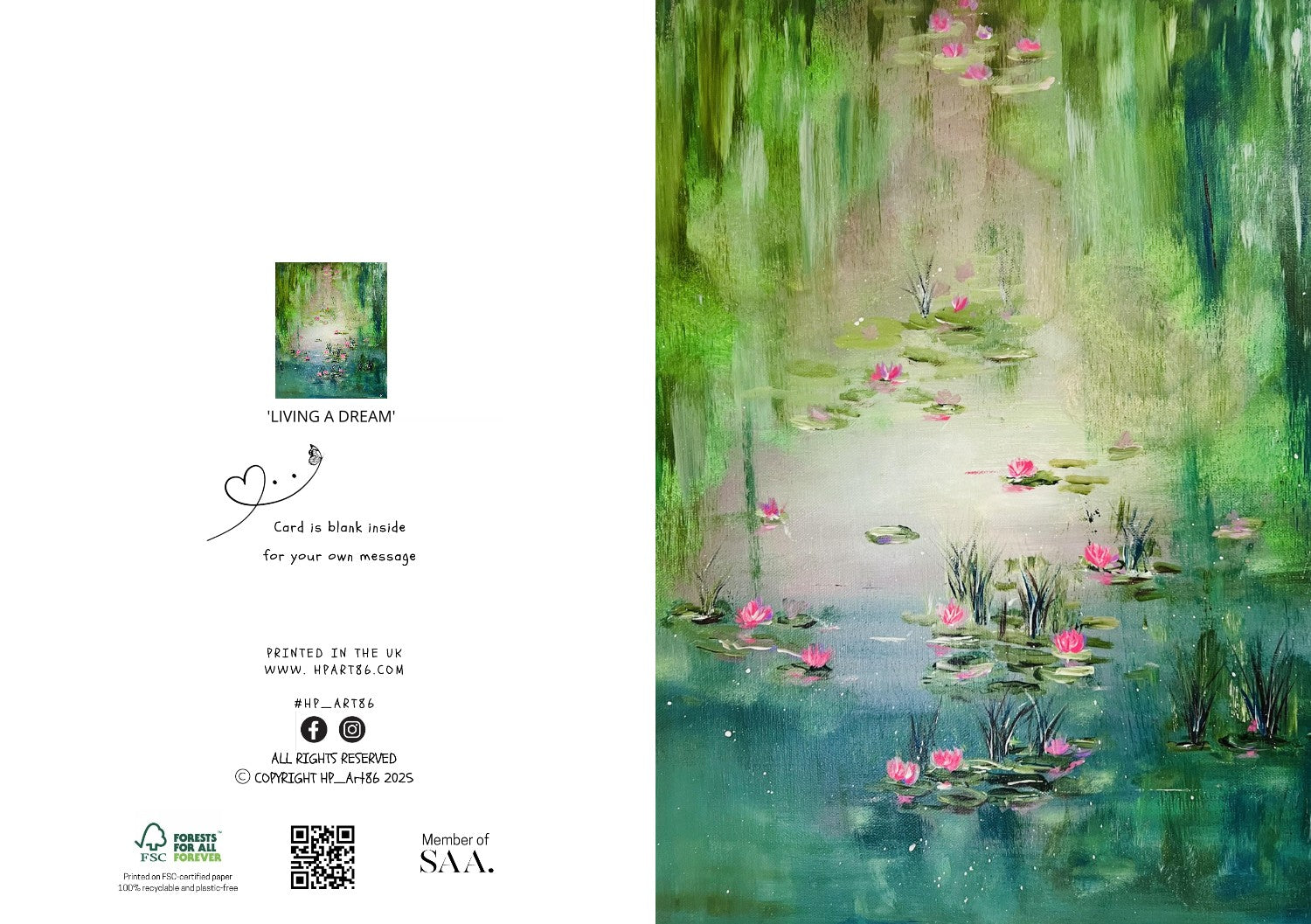 A6 GREETING CARD - LILY POND
