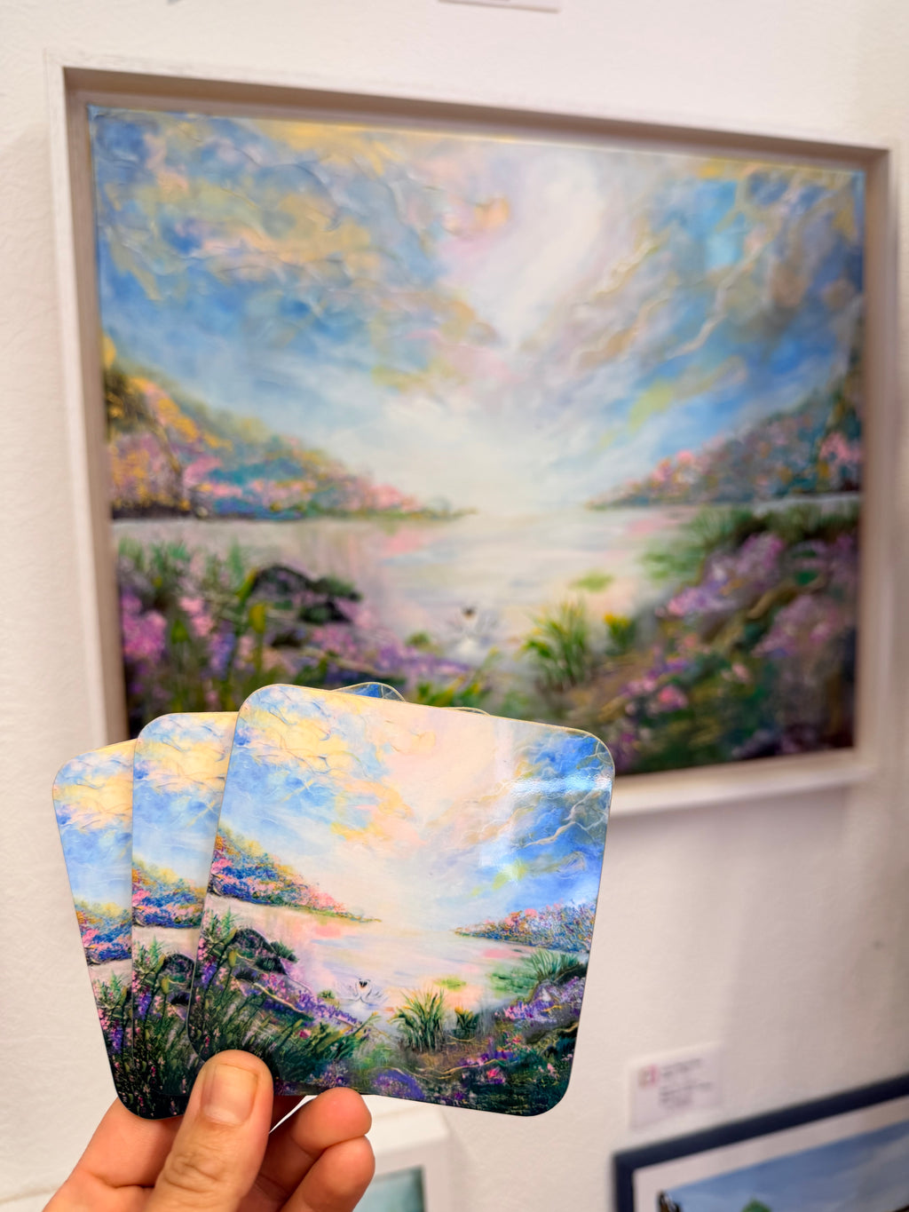 Swan Lake Art Coaster | Romantic Landscape Gift