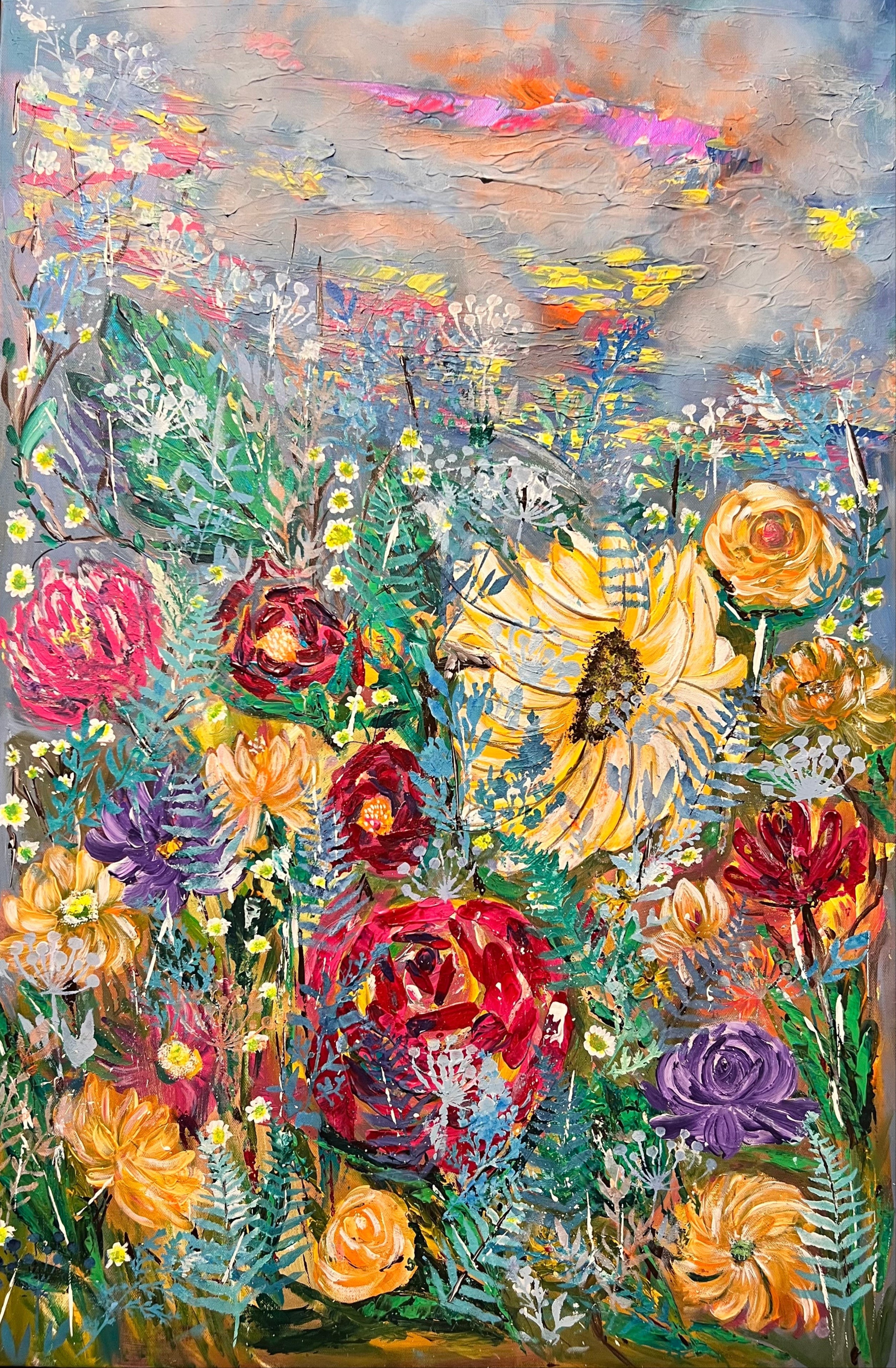 BORN TO BE WILDFLOWERS - FRAMED ORIGINAL ARTWORK