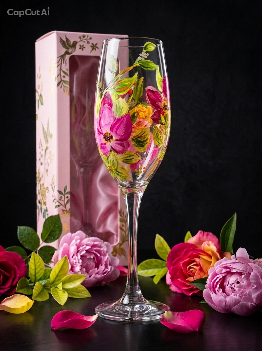Hand-painted glassware - gift idea