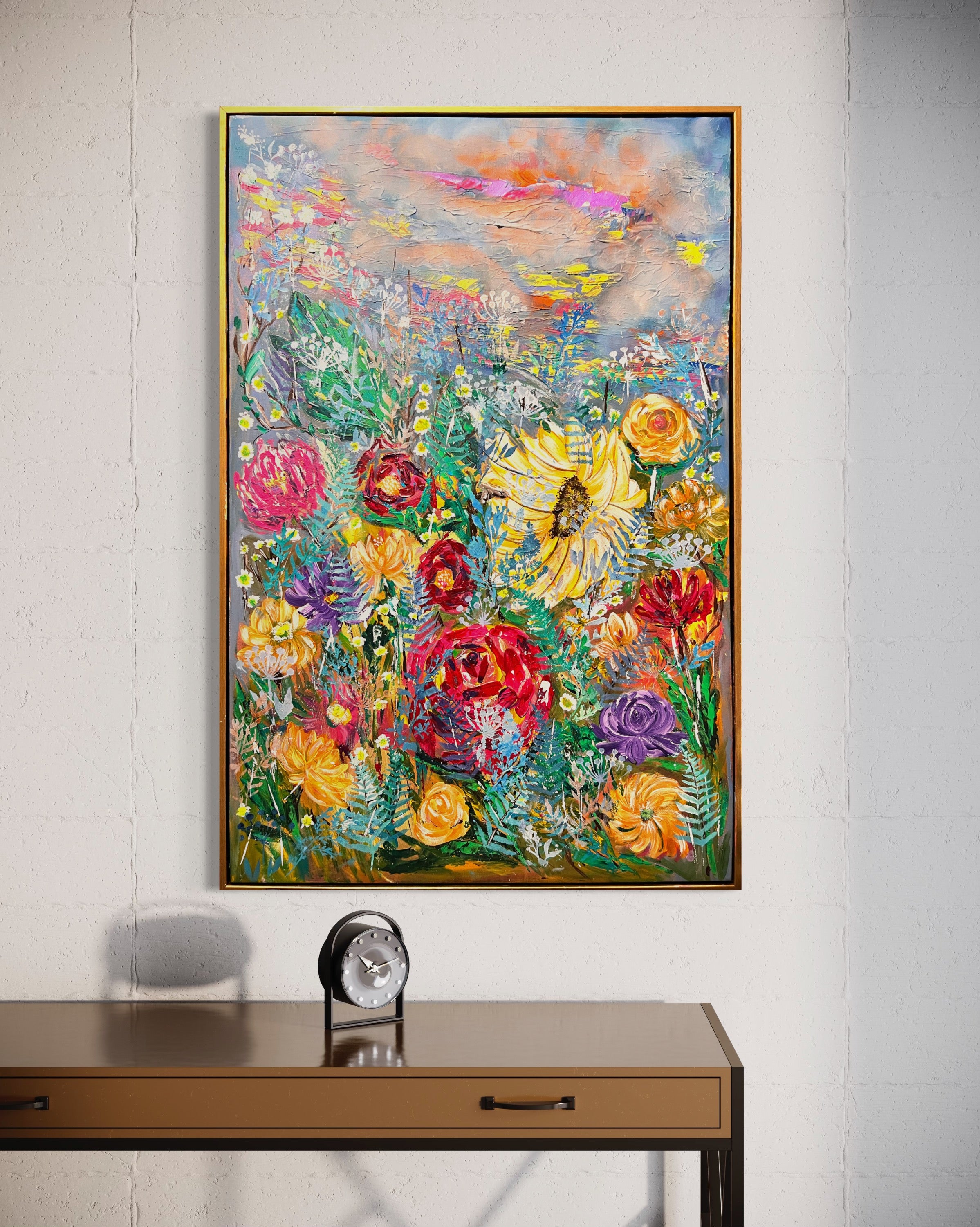 BORN TO BE WILDFLOWERS - FRAMED ORIGINAL ARTWORK