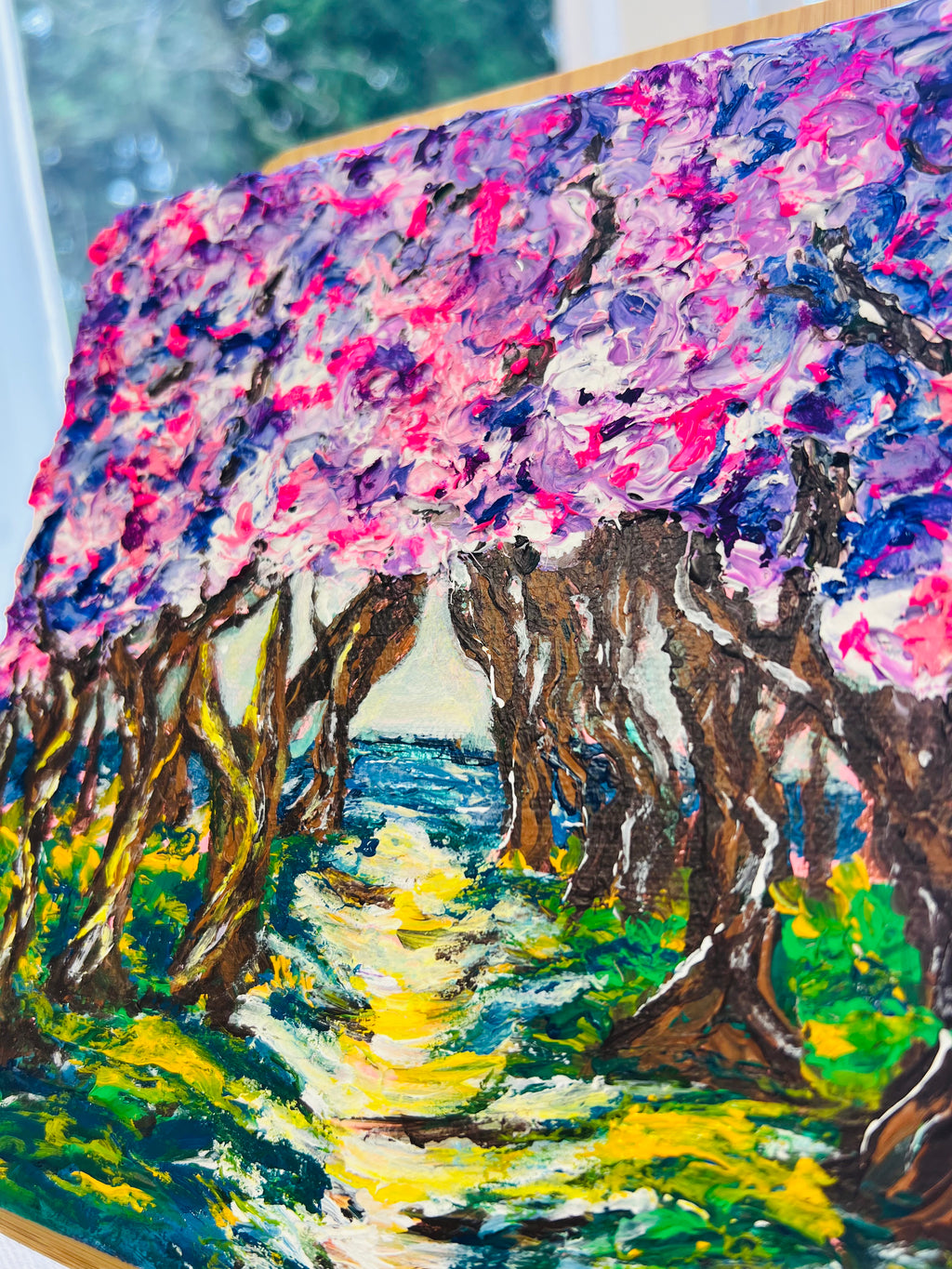 CHERRY ROAD - FRAMED ORIGINAL 3D TEXTURE ARTWORK