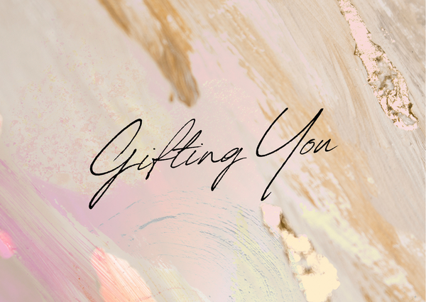 HP ART86 gift card with 'Gifting You' script text