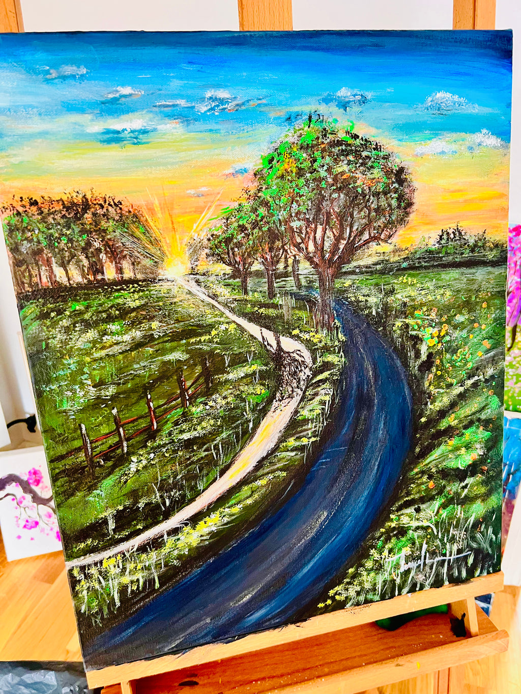 COUNTRY LANE capturing the breathtaking colors of SUNSET