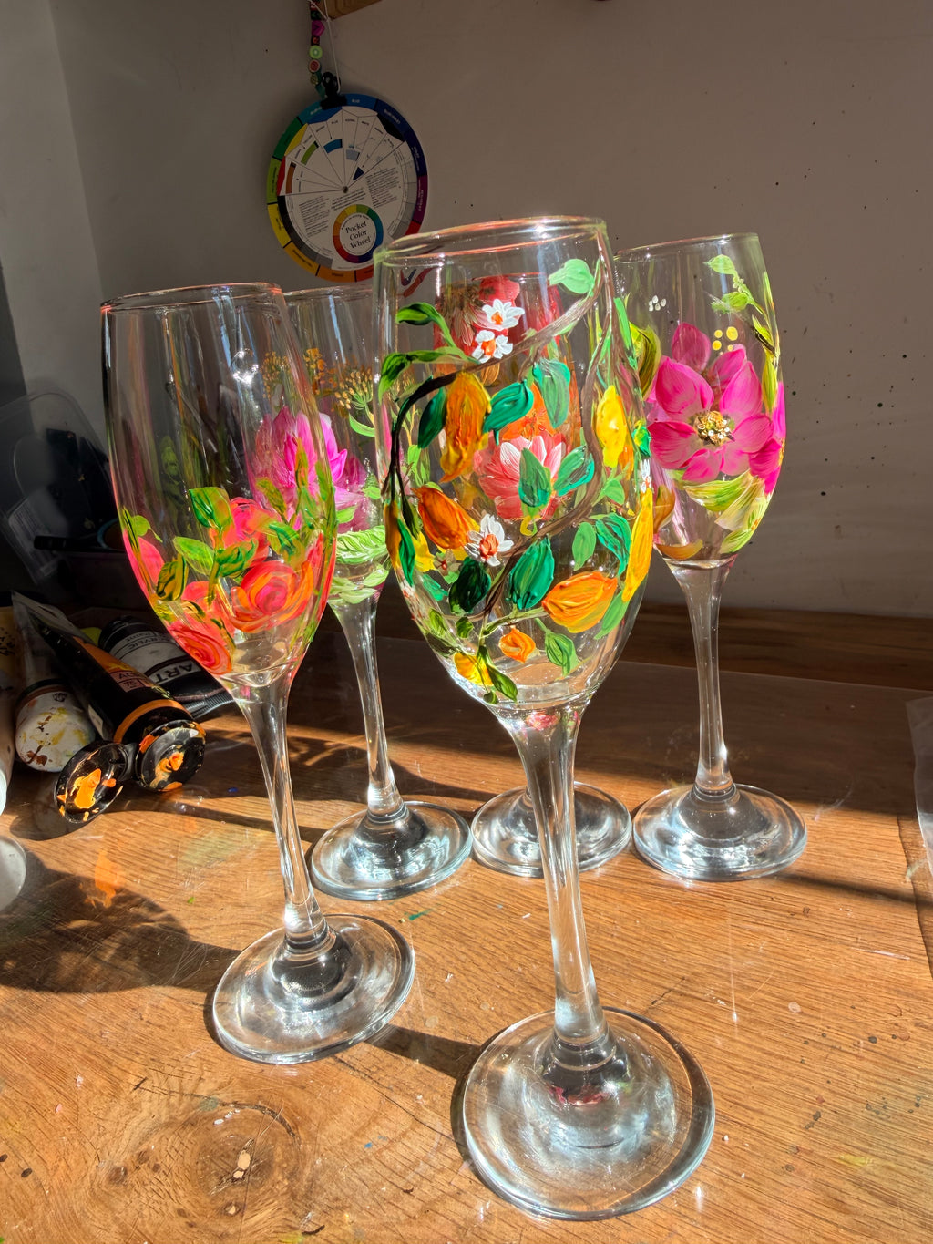 Hand-painted glassware - gift idea