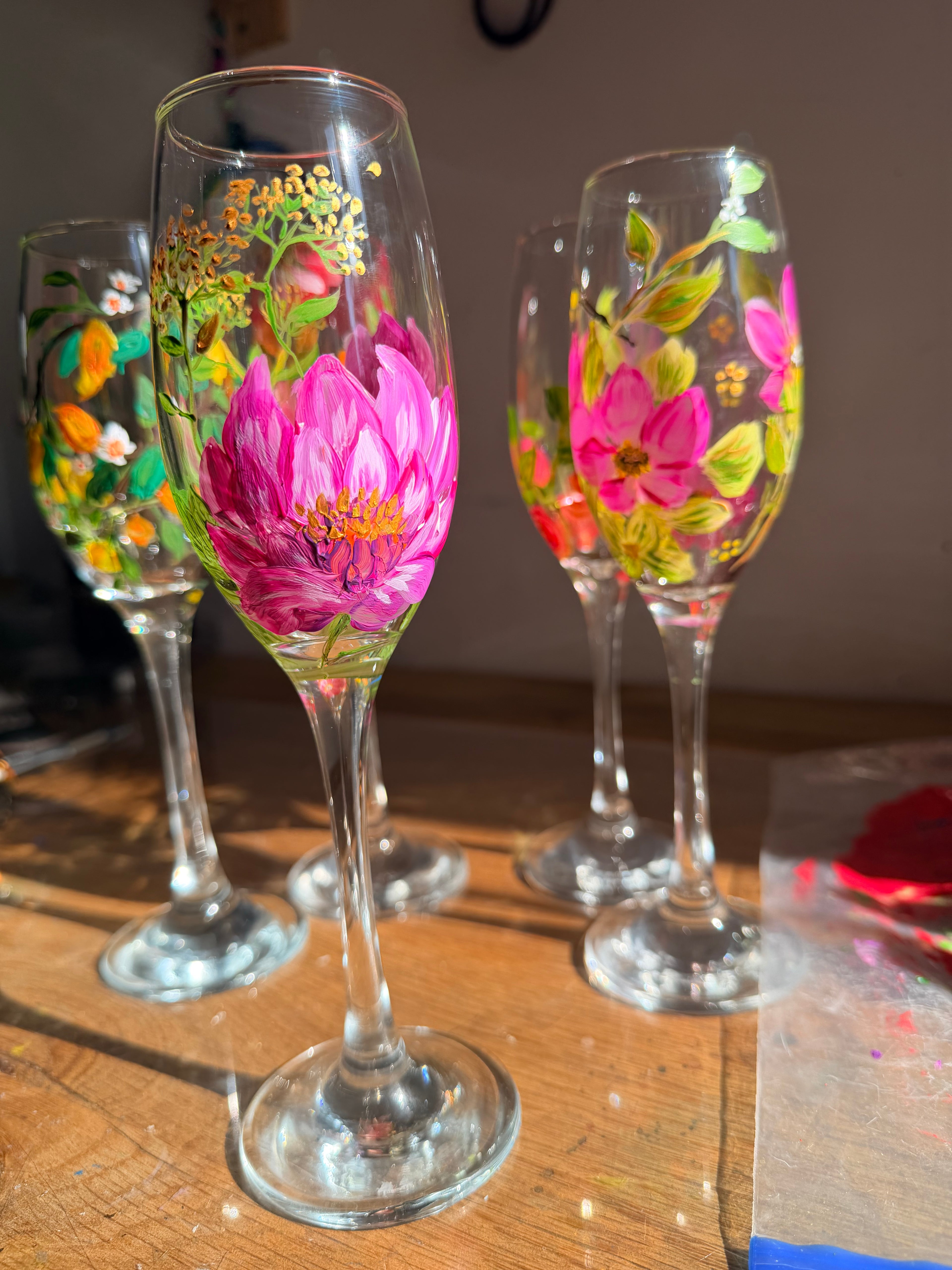 Hand-painted glassware - gift idea