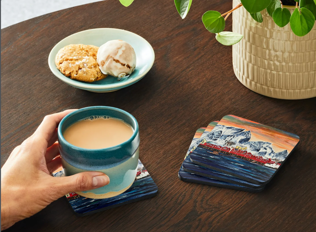 HARDBOARD COASTER - 9.5x9.5cm from Original Art Fishing Village