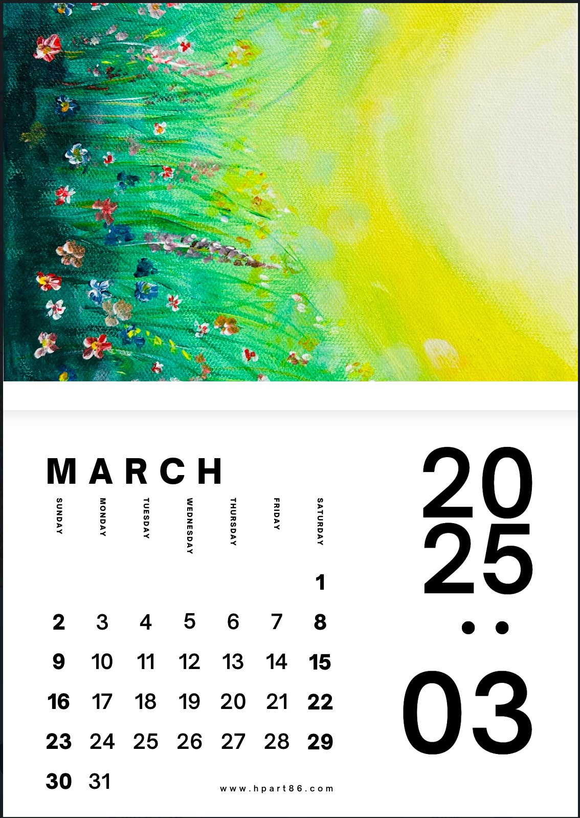 NEW BARGAIN!!! 12 ART PRINTS IN 1 CALENDAR 2025