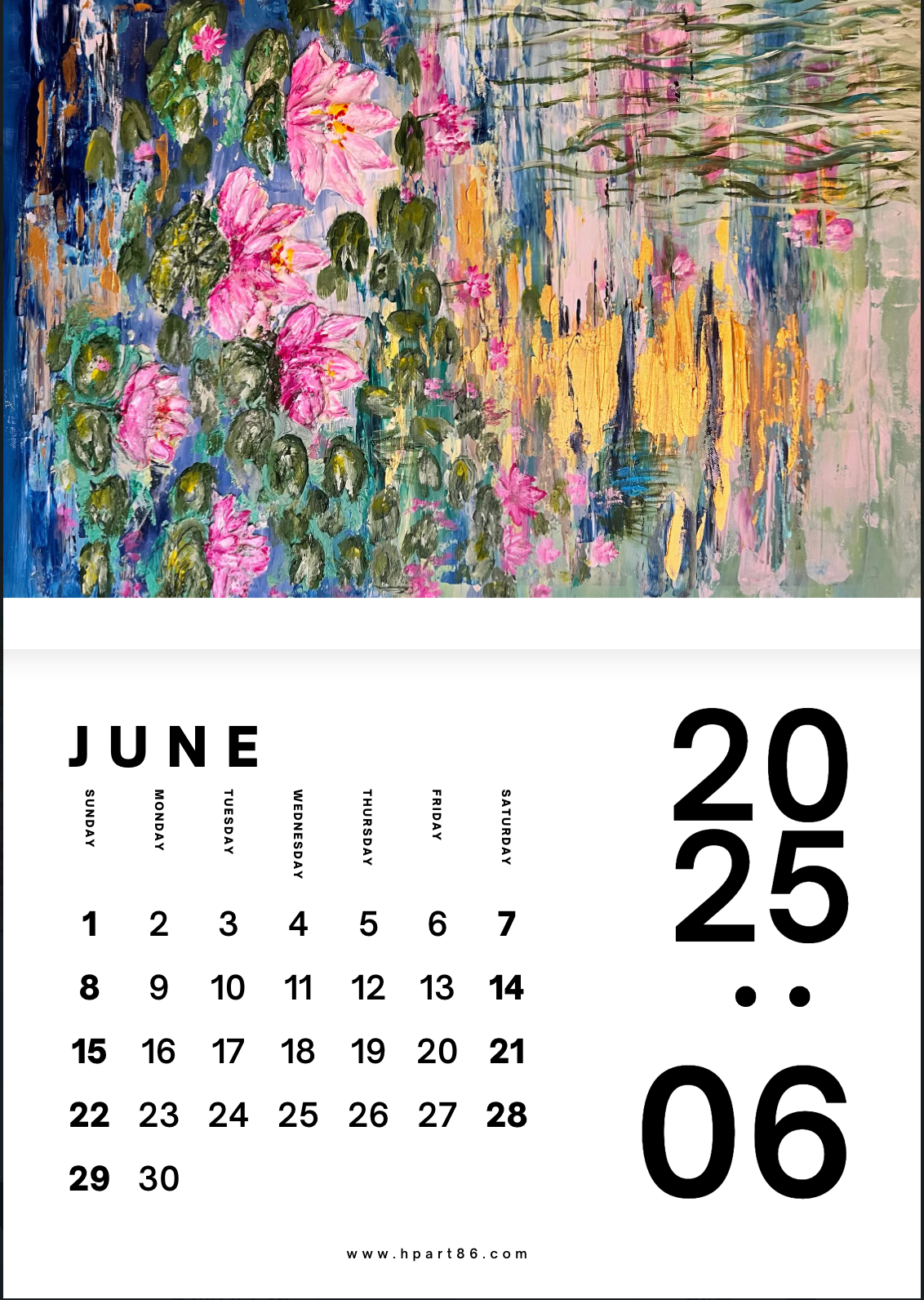 NEW BARGAIN!!! 12 ART PRINTS IN 1 CALENDAR 2025