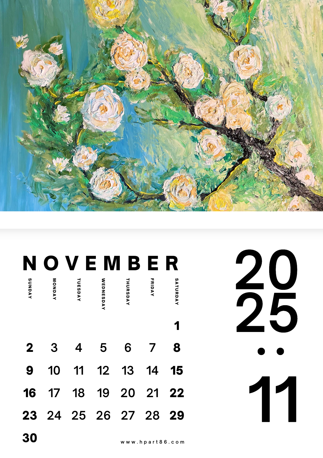 NEW BARGAIN!!! 12 ART PRINTS IN 1 CALENDAR 2025