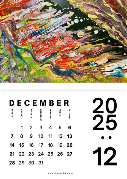 NEW BARGAIN!!! 12 ART PRINTS IN 1 CALENDAR 2025