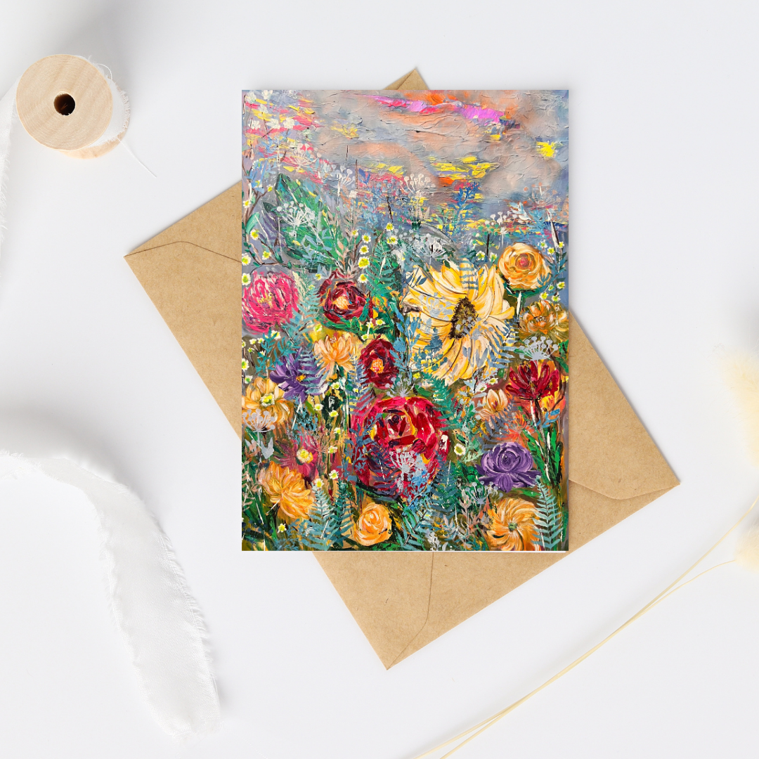 A6 GREETING CARD - BORN AS WILDFLOWERS