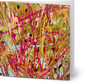 SQUARE 14x14cm GREETING CARD - PINK ABSTRACT