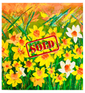 DAFFODILS 3D textured handmade Original Painting