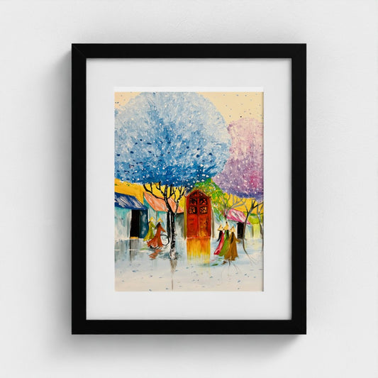 HANOI GIRLS | Mounted Enhanced Matte Art Paper 200gsm Print | Framed
