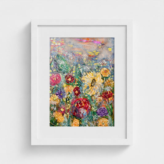 BORN TO BE WILDFLOWERS | Mounted Print | Framed