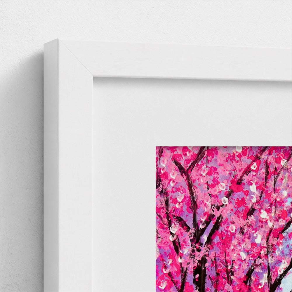 CHERRY ROAD | Mounted Print | Framed