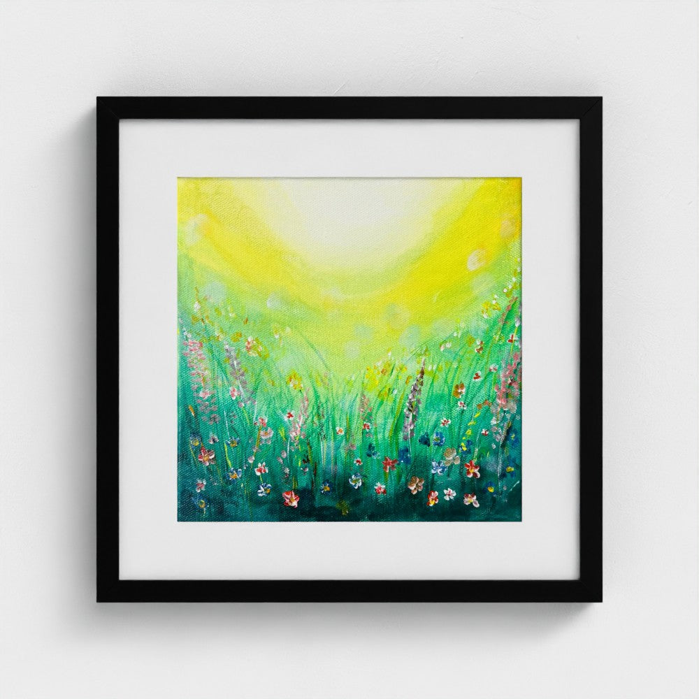 GREEN FIELD| Mounted EMA 200gsm Fine Art Print | Framed