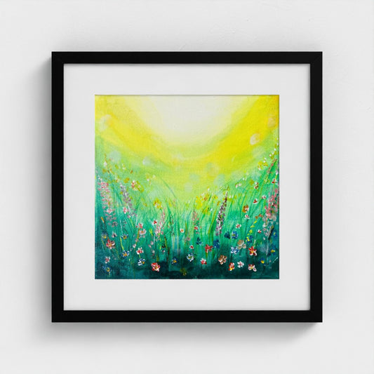 GREEN FIELD| Mounted EMA 200gsm Fine Art Print | Framed