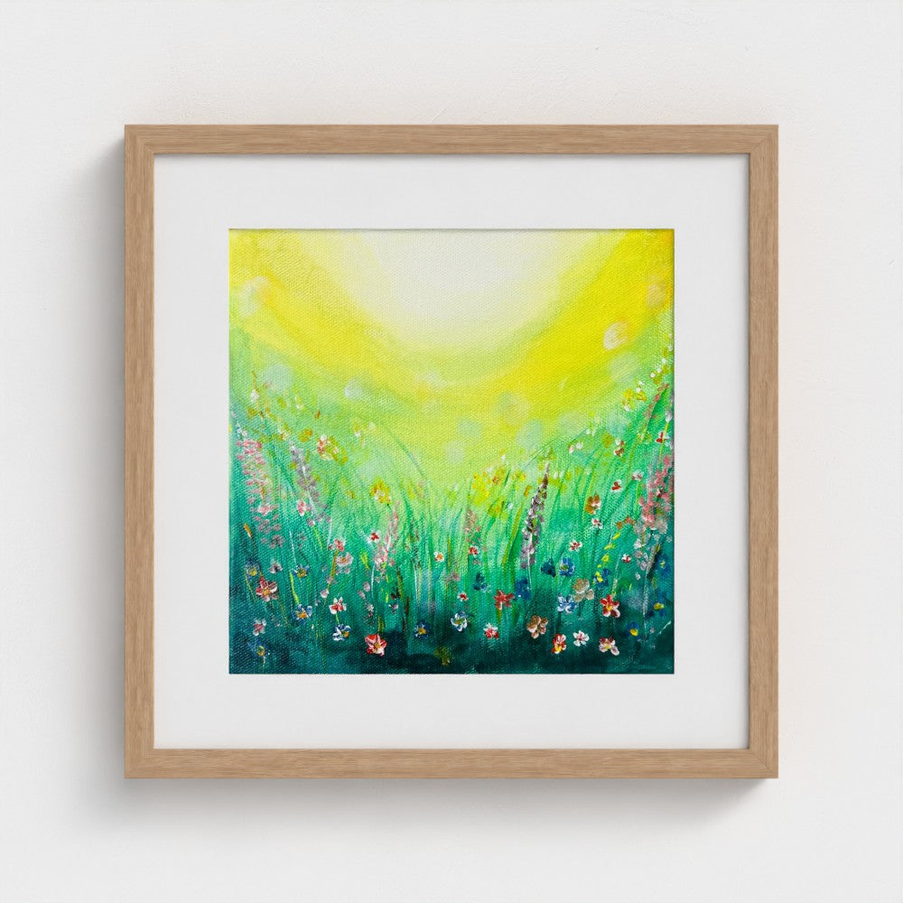 GREEN FIELD| Mounted EMA 200gsm Fine Art Print | Framed