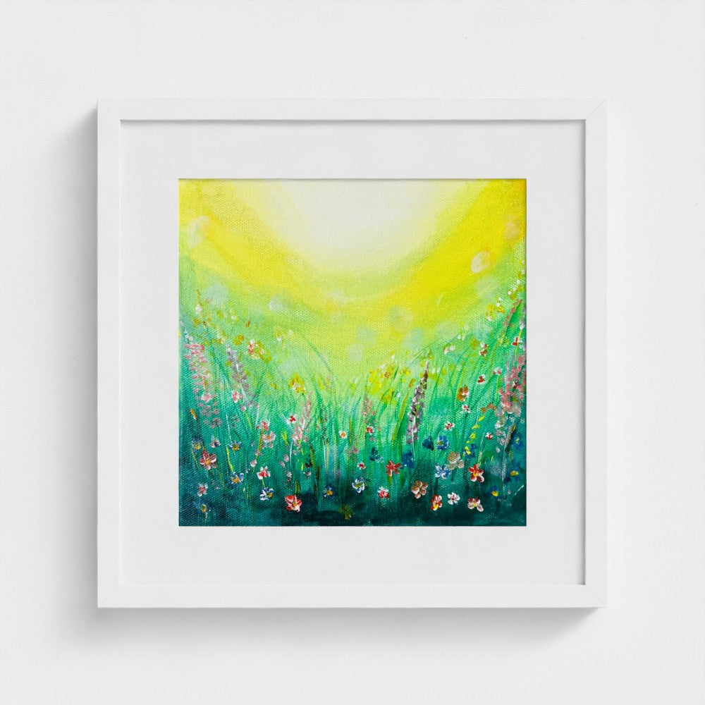 GREEN FIELD| Mounted EMA 200gsm Fine Art Print | Framed