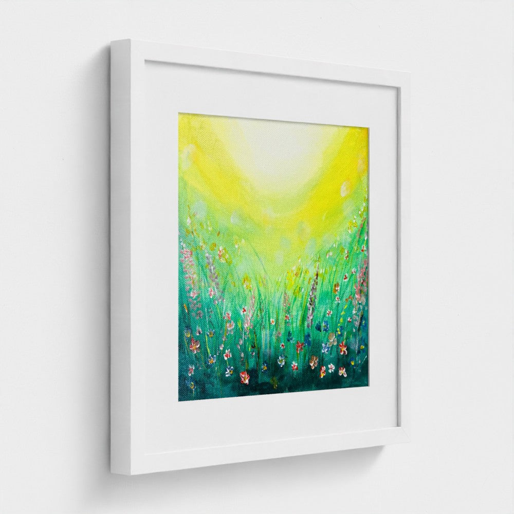 GREEN FIELD| Mounted EMA 200gsm Fine Art Print | Framed